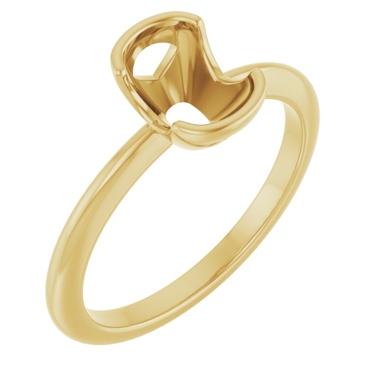 Half-Bezel Engagement Ring