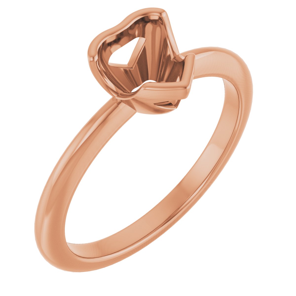 Half-Bezel Engagement Ring