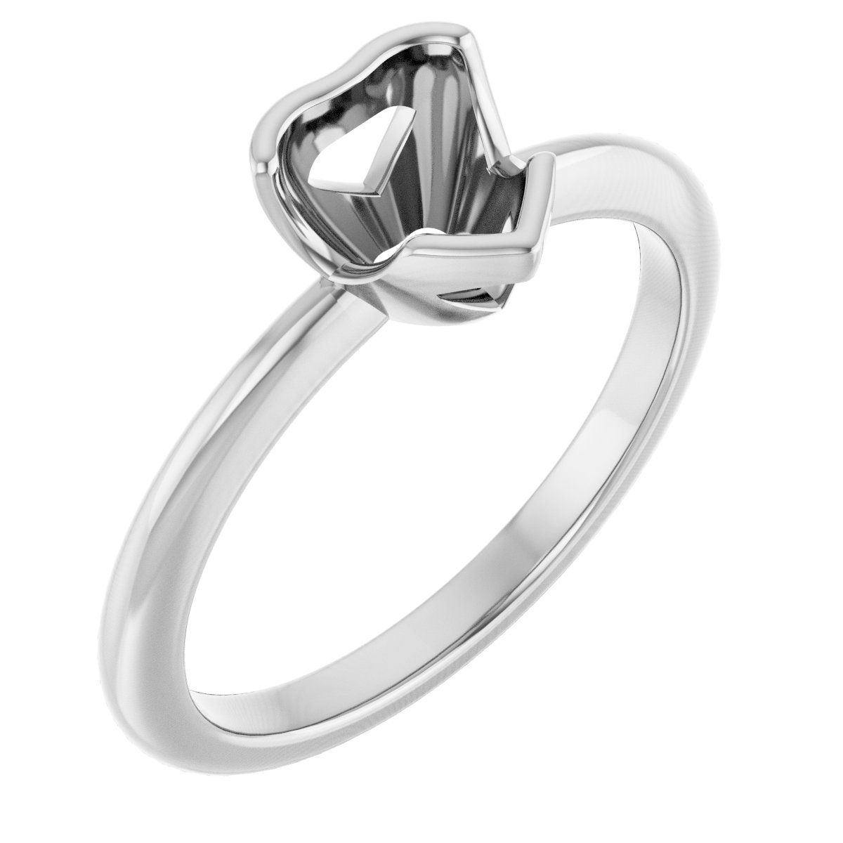 Half-Bezel Engagement Ring
