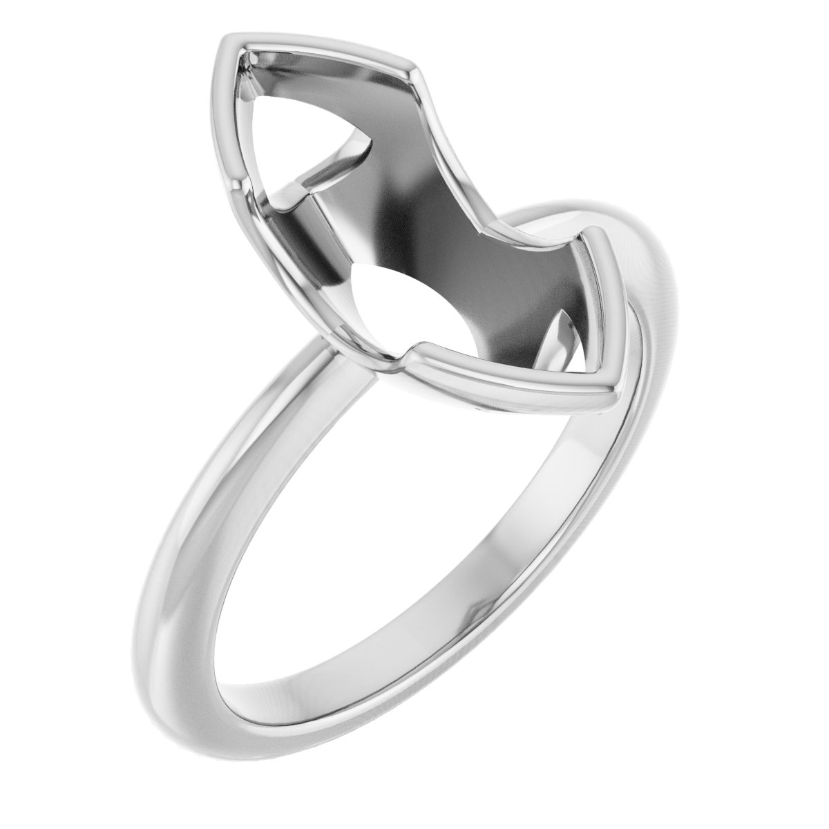 Half-Bezel Engagement Ring