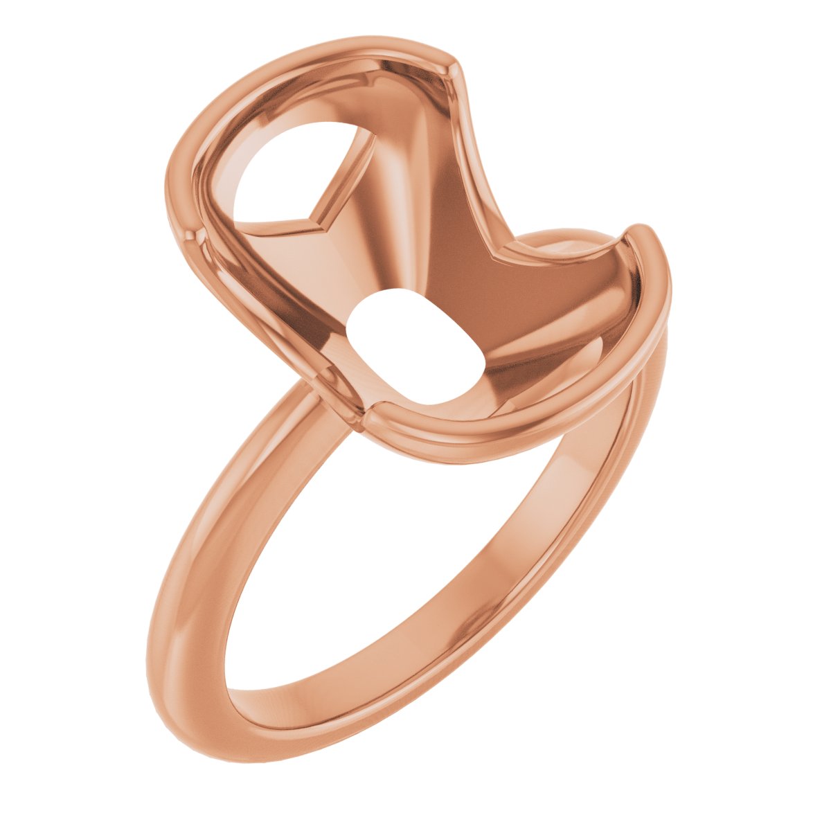 Half-Bezel Engagement Ring
