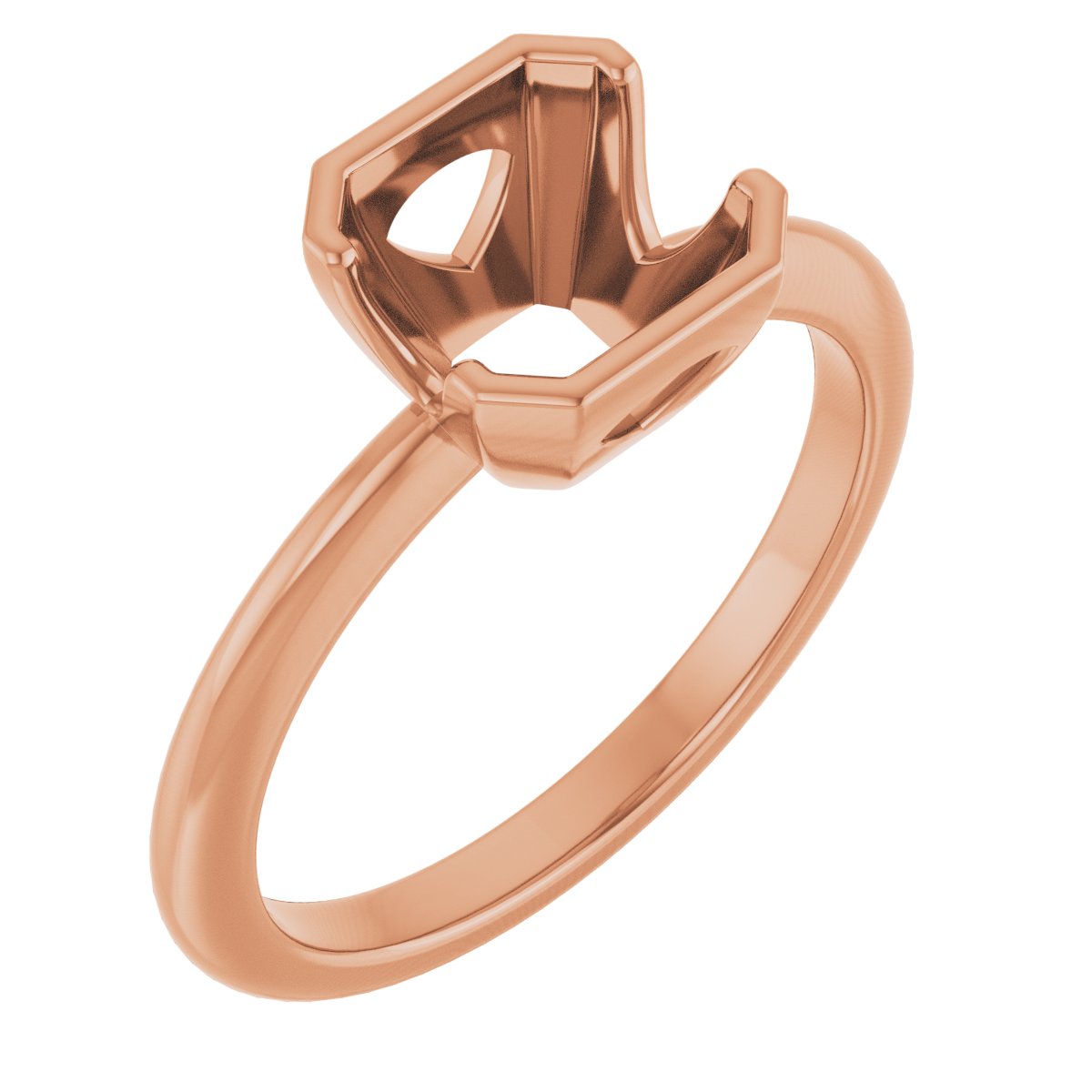 Half-Bezel Engagement Ring