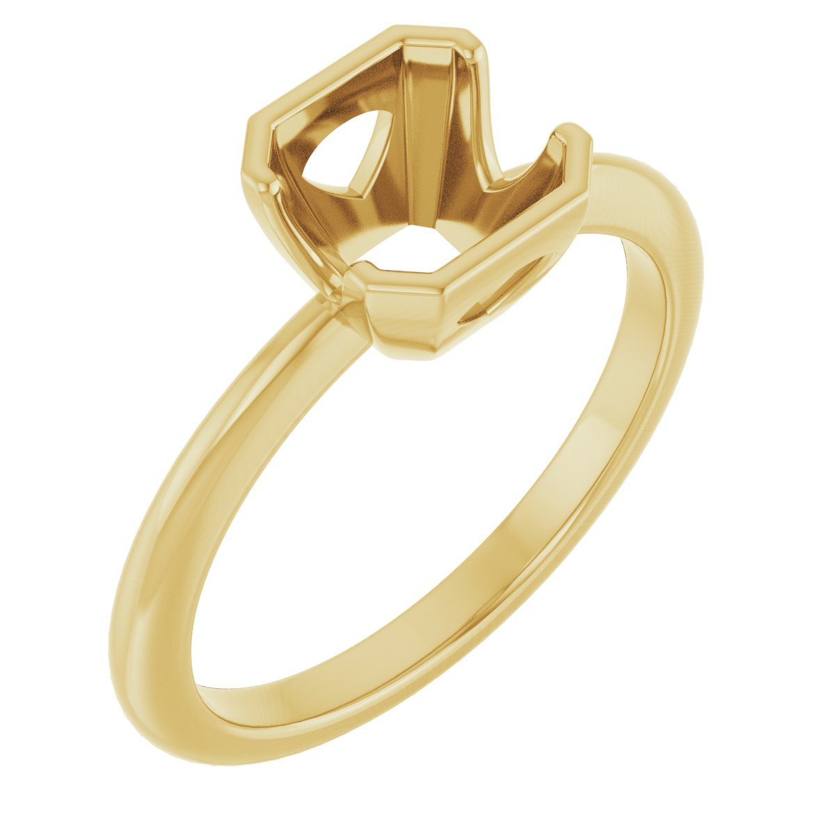 Half-Bezel Engagement Ring