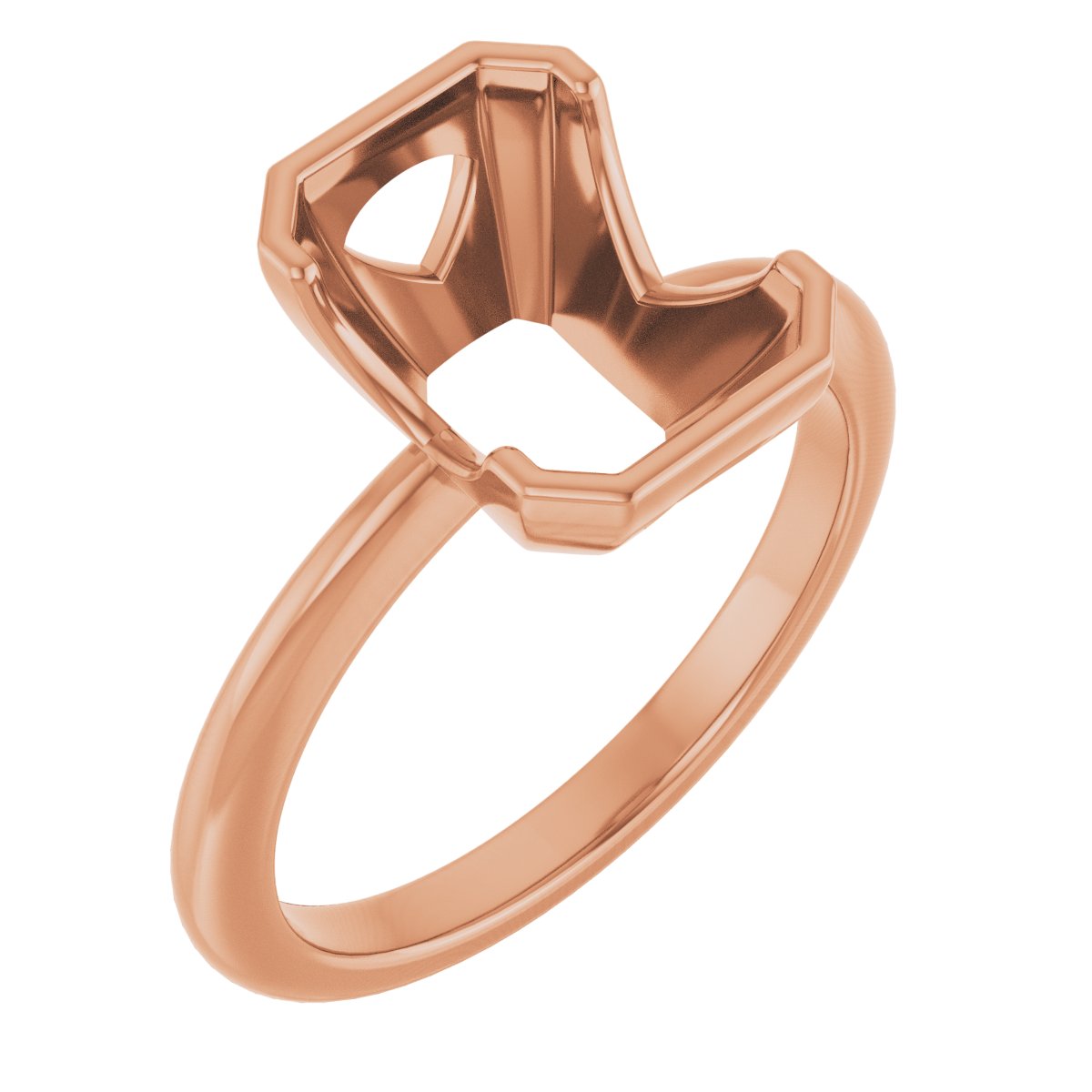 Half-Bezel Engagement Ring