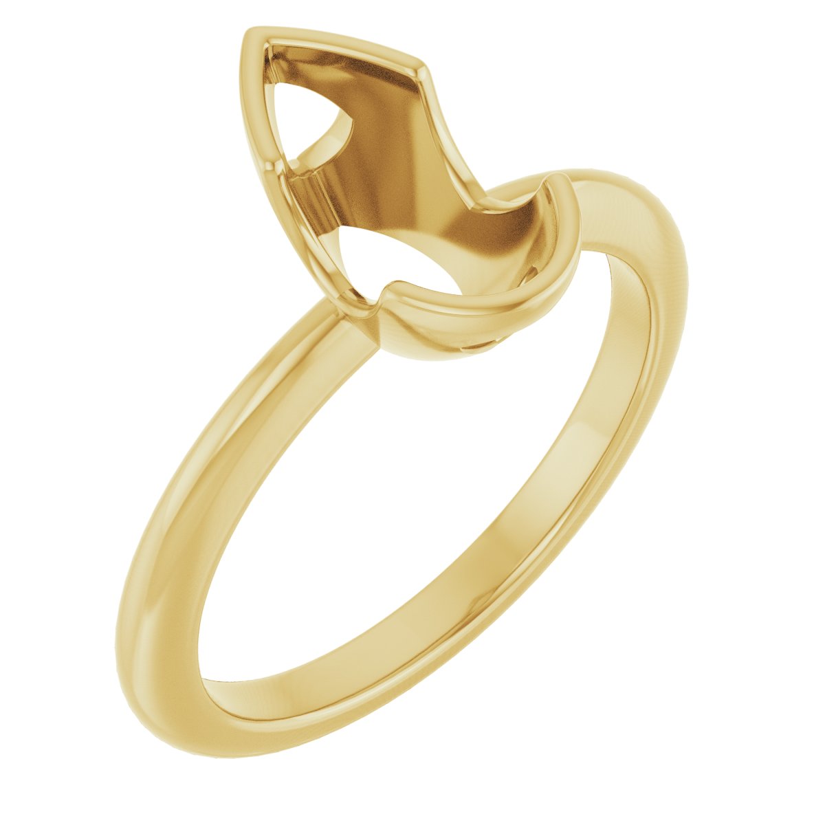 Half-Bezel Engagement Ring