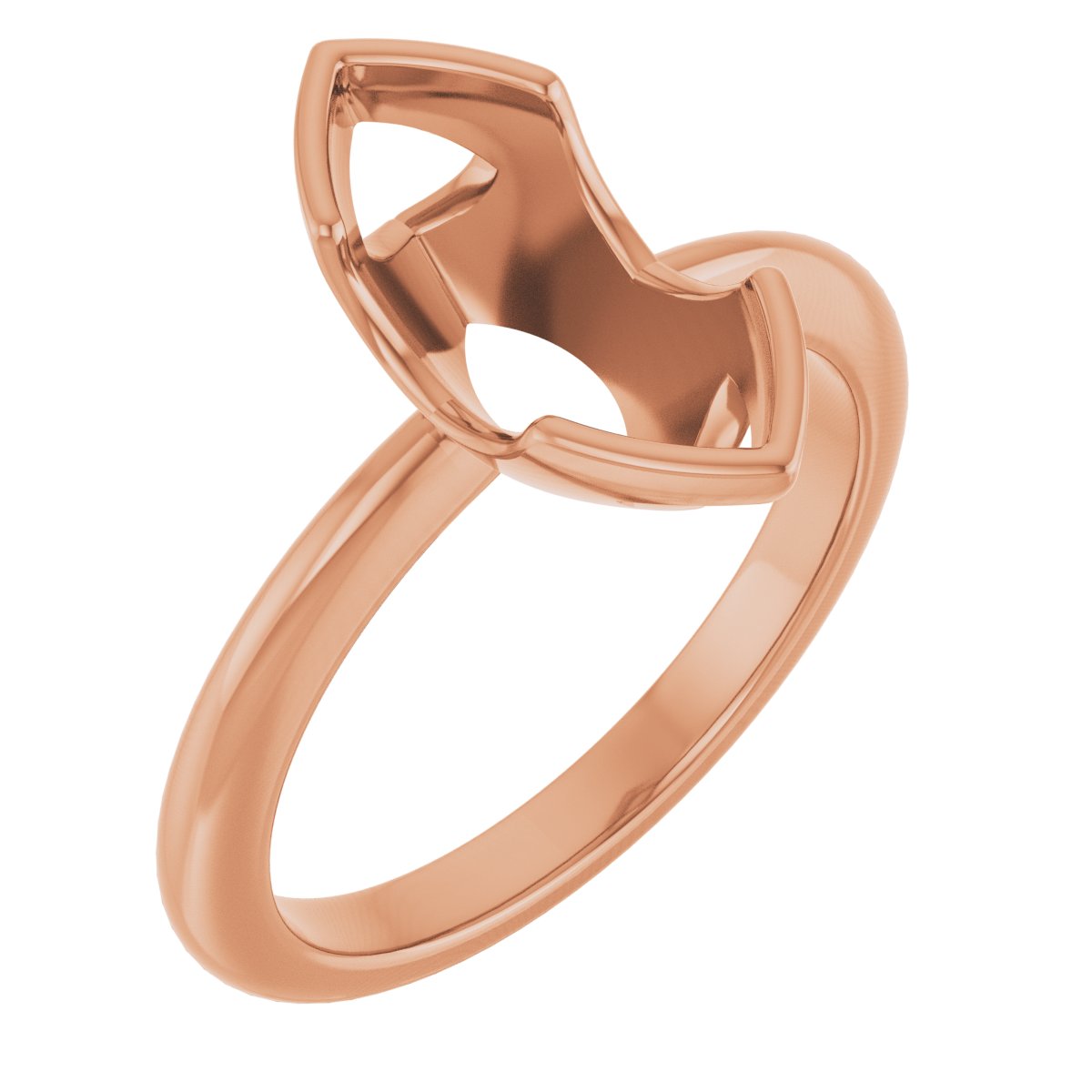 Half-Bezel Engagement Ring