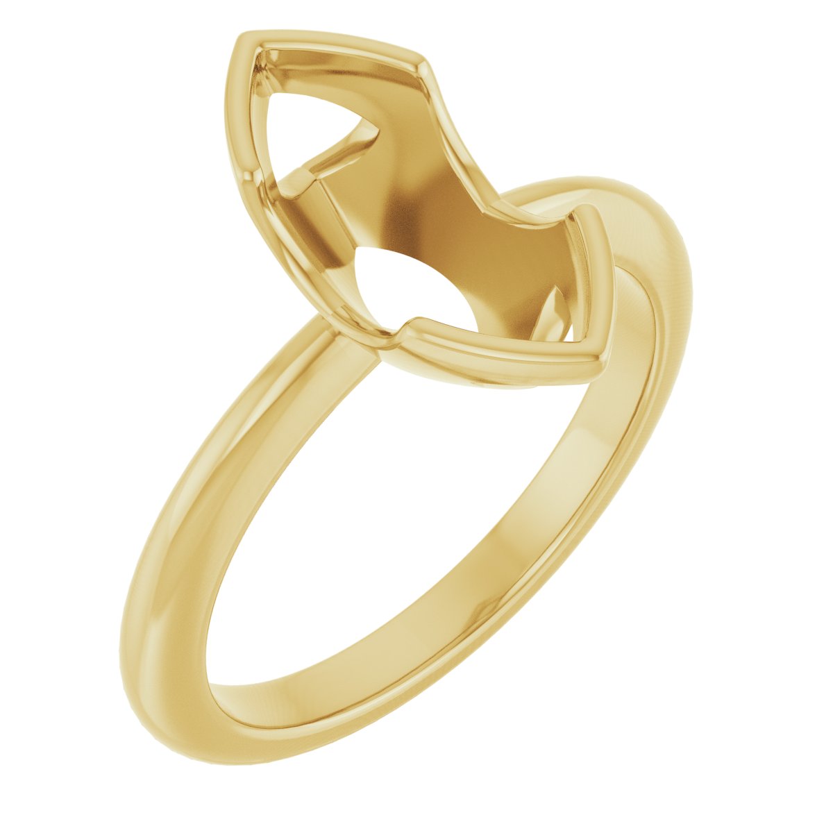Half-Bezel Engagement Ring