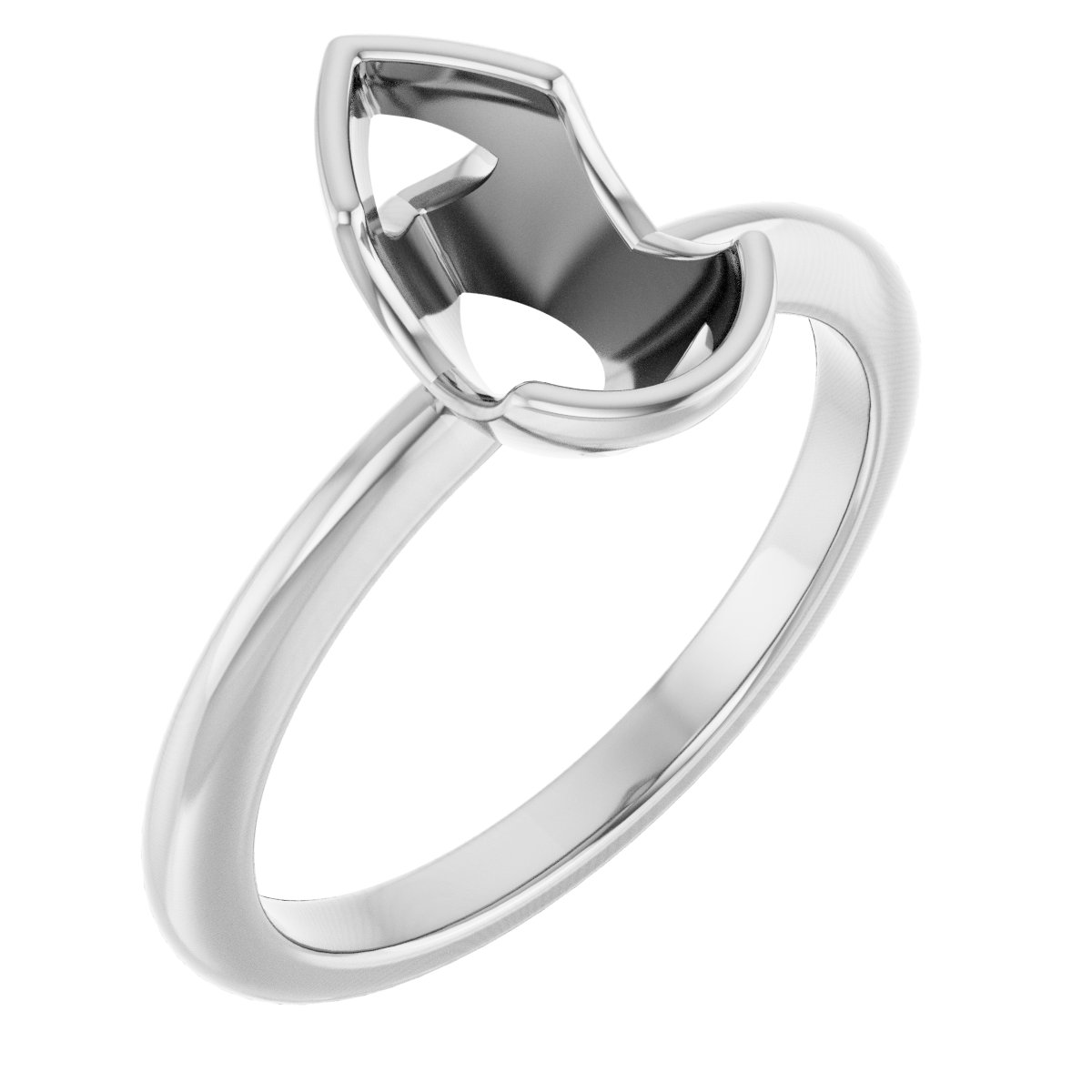 Half-Bezel Engagement Ring