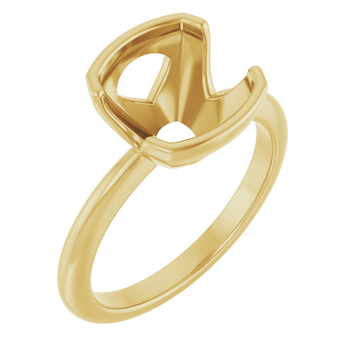 Half-Bezel Engagement Ring