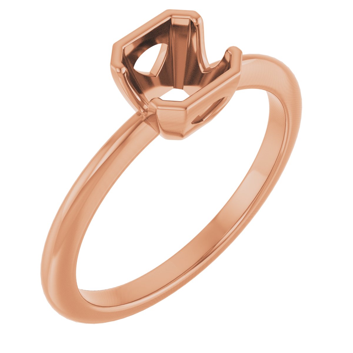 Half-Bezel Engagement Ring