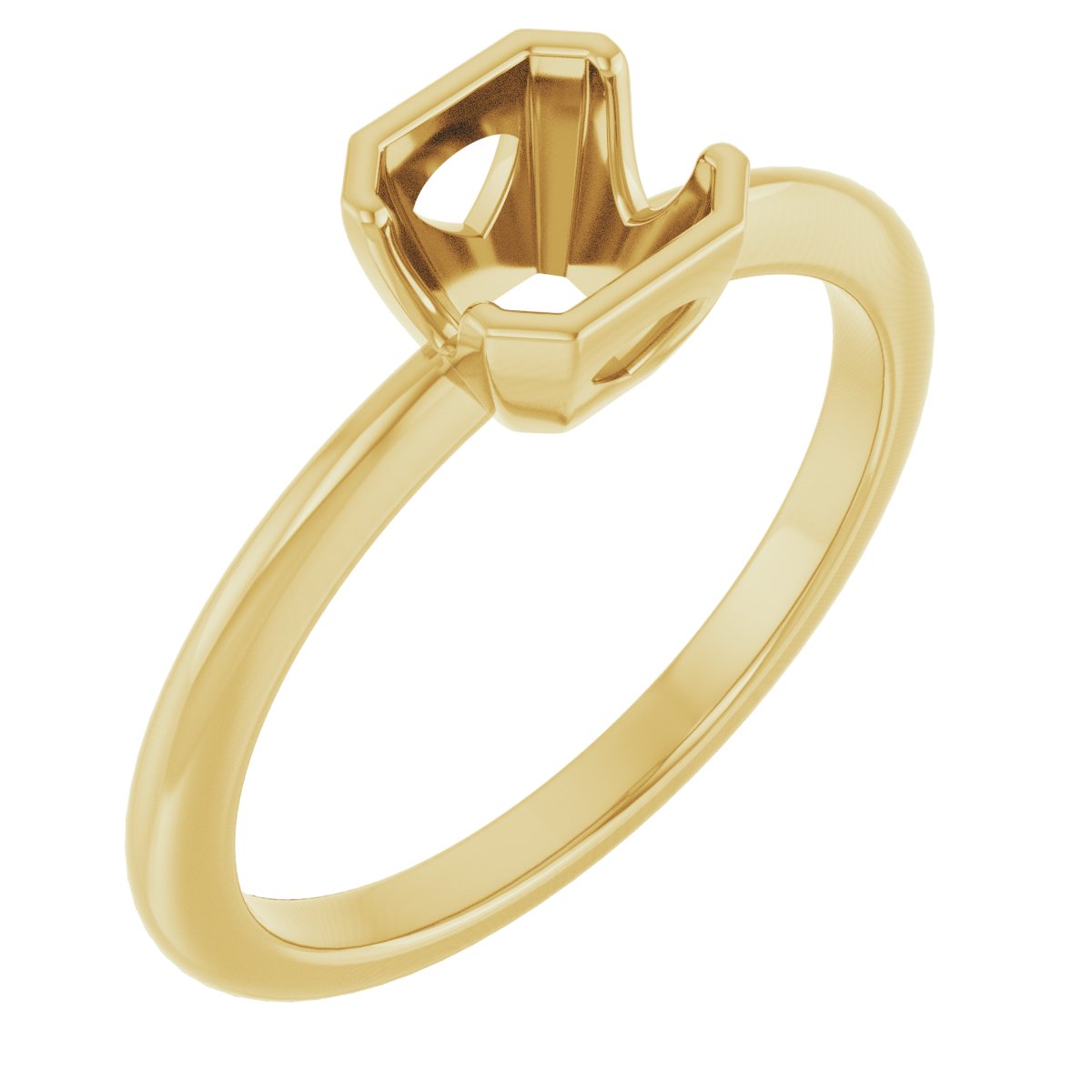 Half-Bezel Engagement Ring