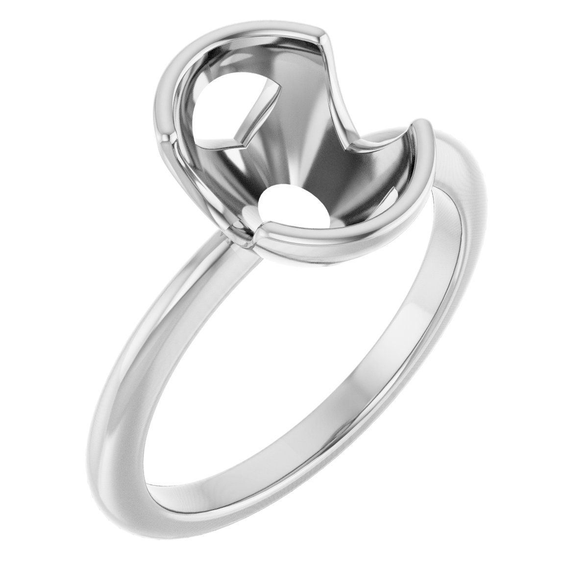 Half-Bezel Engagement Ring