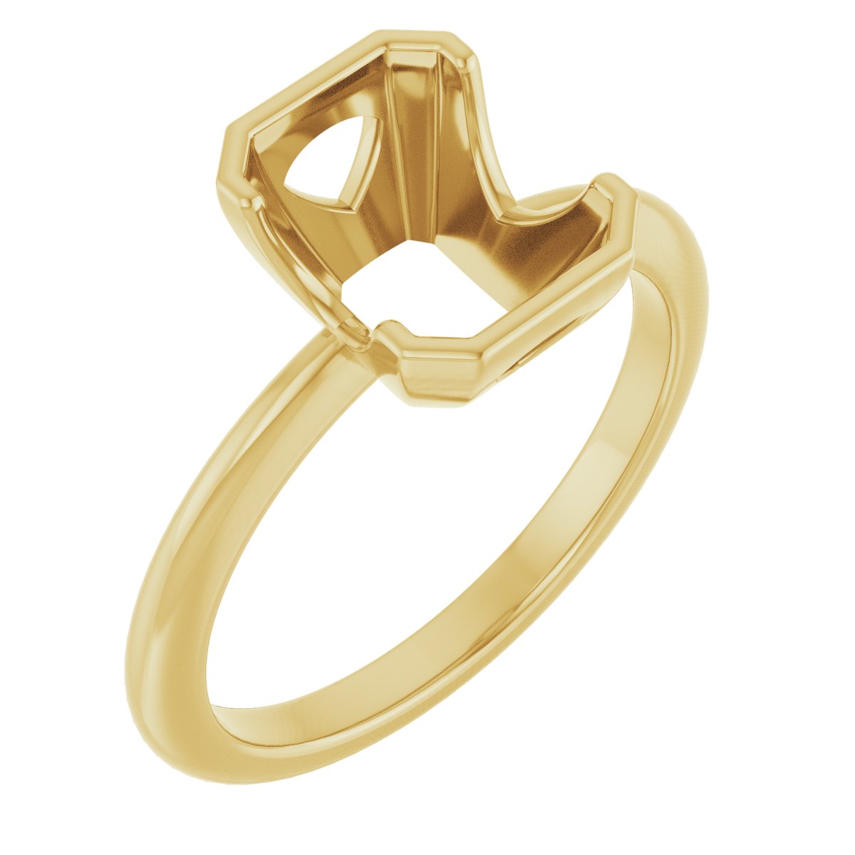 Half-Bezel Engagement Ring