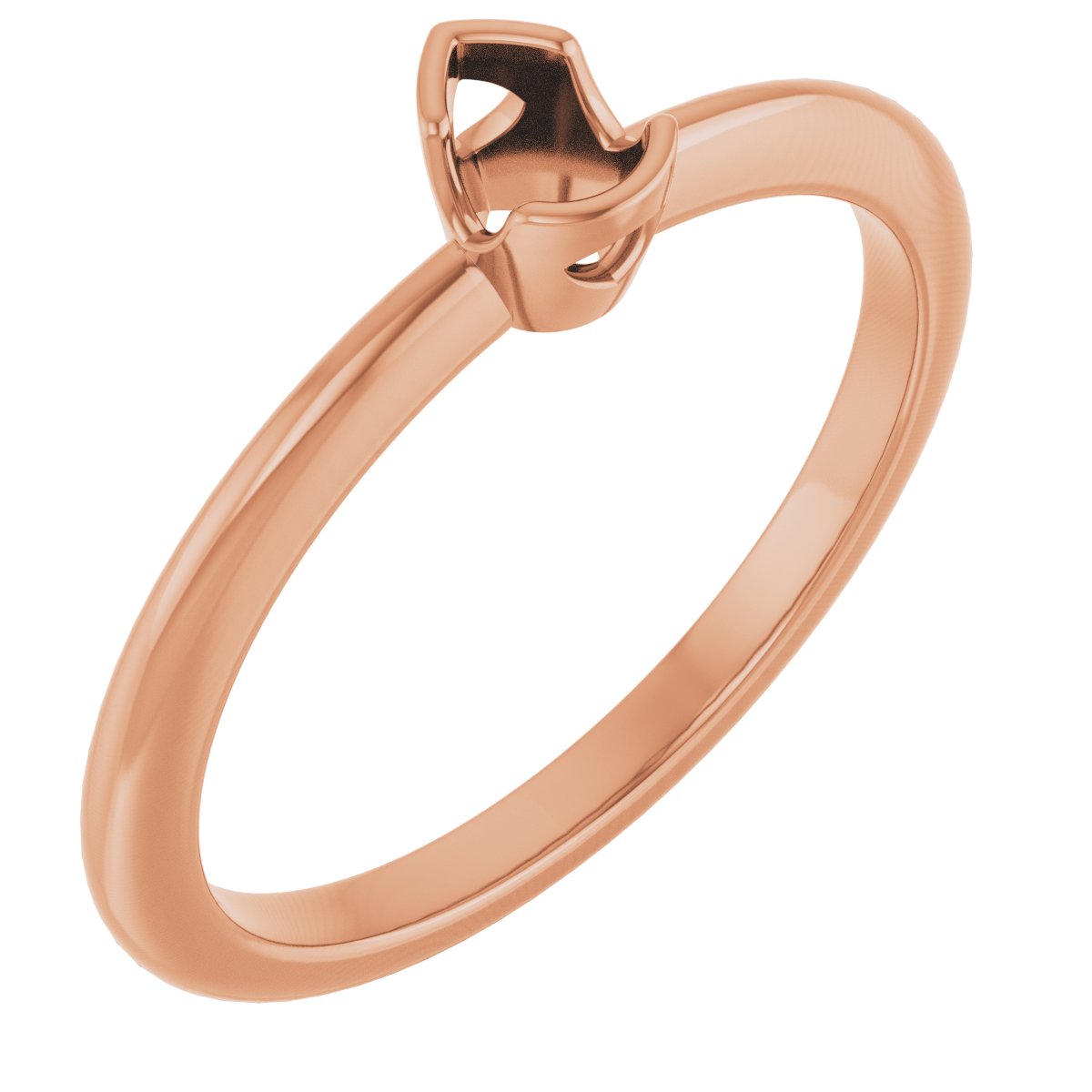 Half-Bezel Engagement Ring