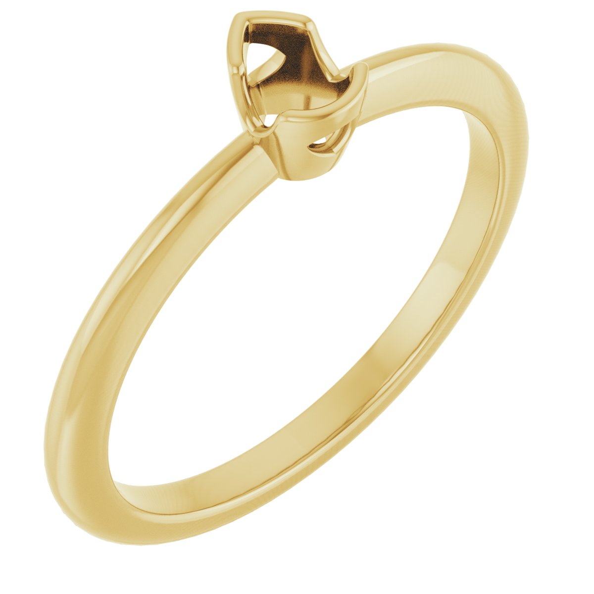 Half-Bezel Engagement Ring