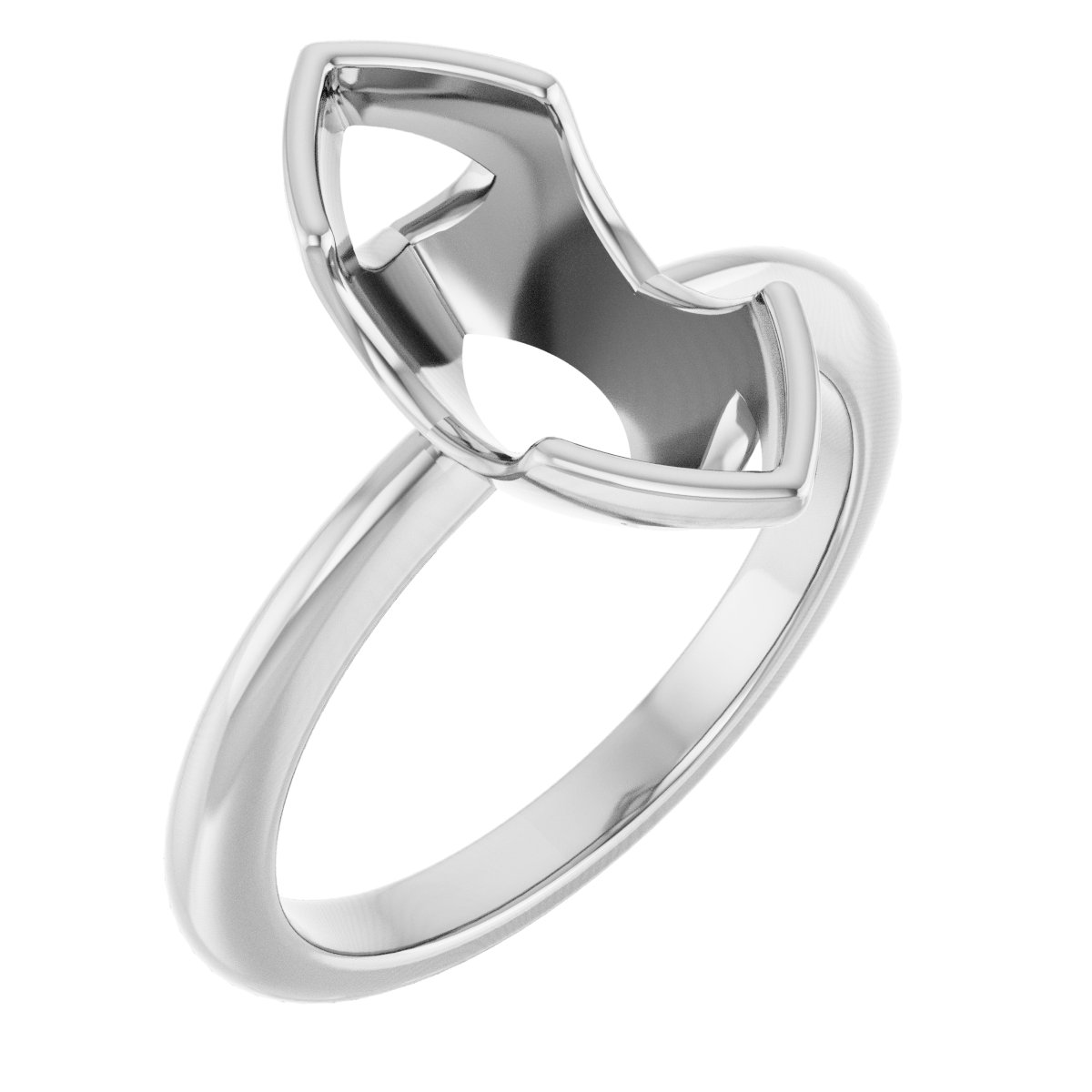 Half-Bezel Engagement Ring