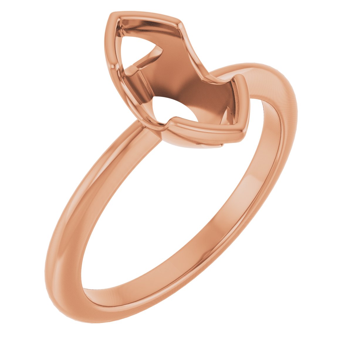 Half-Bezel Engagement Ring