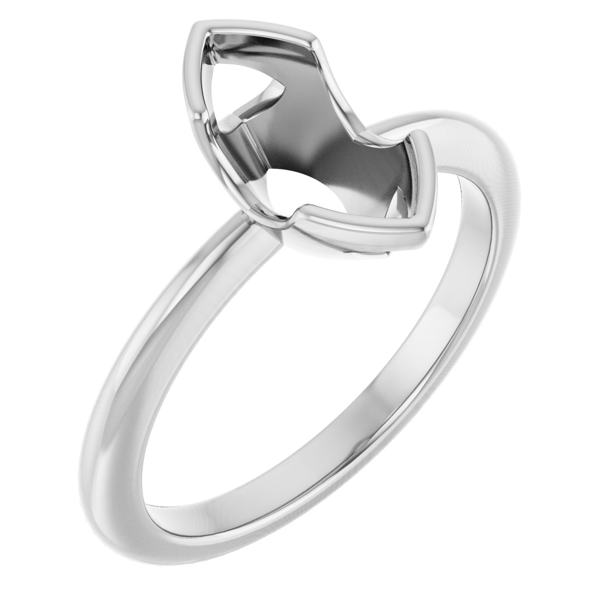 Half-Bezel Engagement Ring