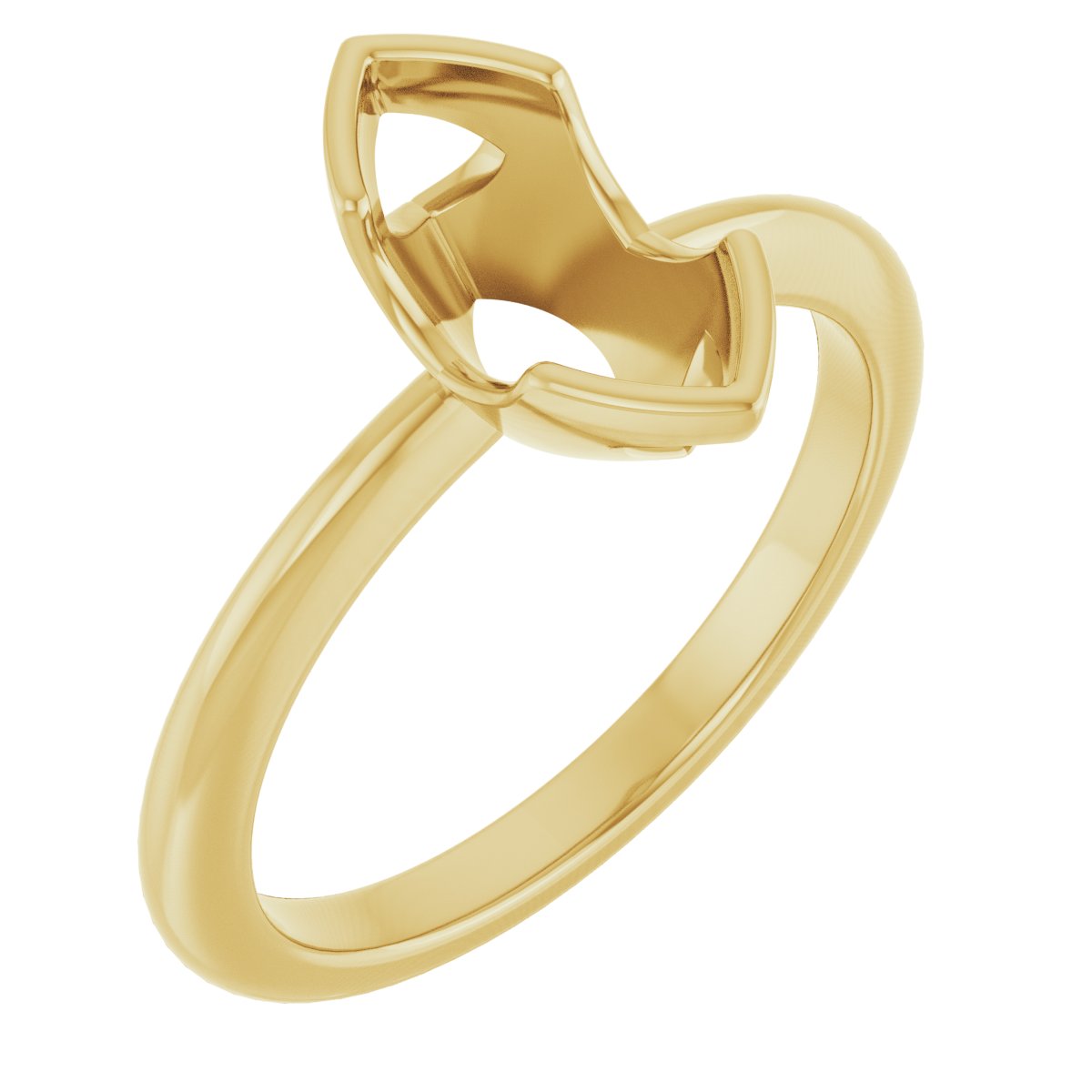 Half-Bezel Engagement Ring