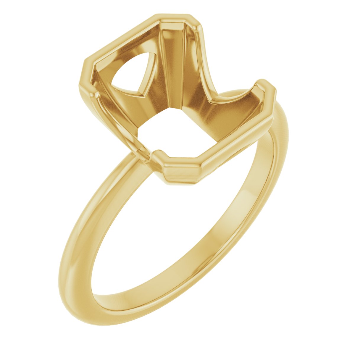 Half-Bezel Engagement Ring