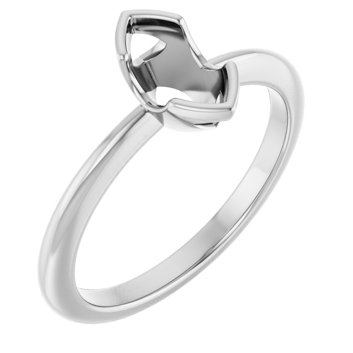 Half-Bezel Engagement Ring