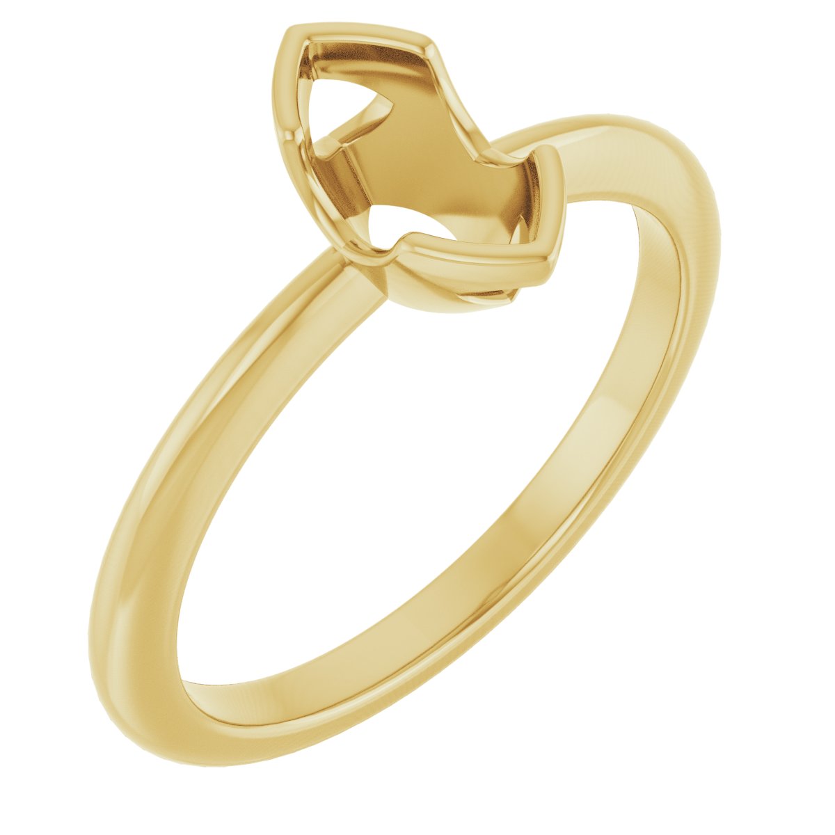 Half-Bezel Engagement Ring