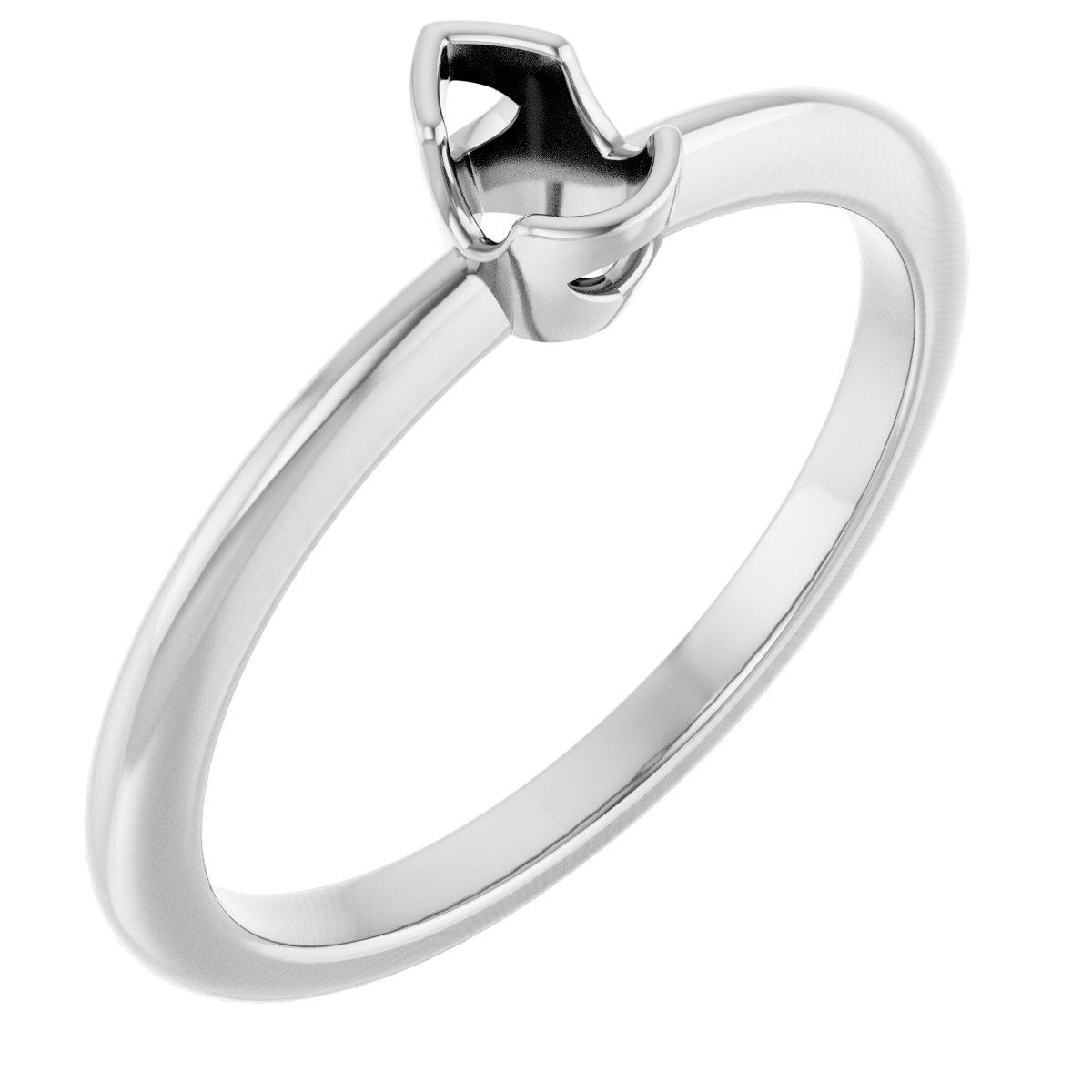 Half-Bezel Engagement Ring