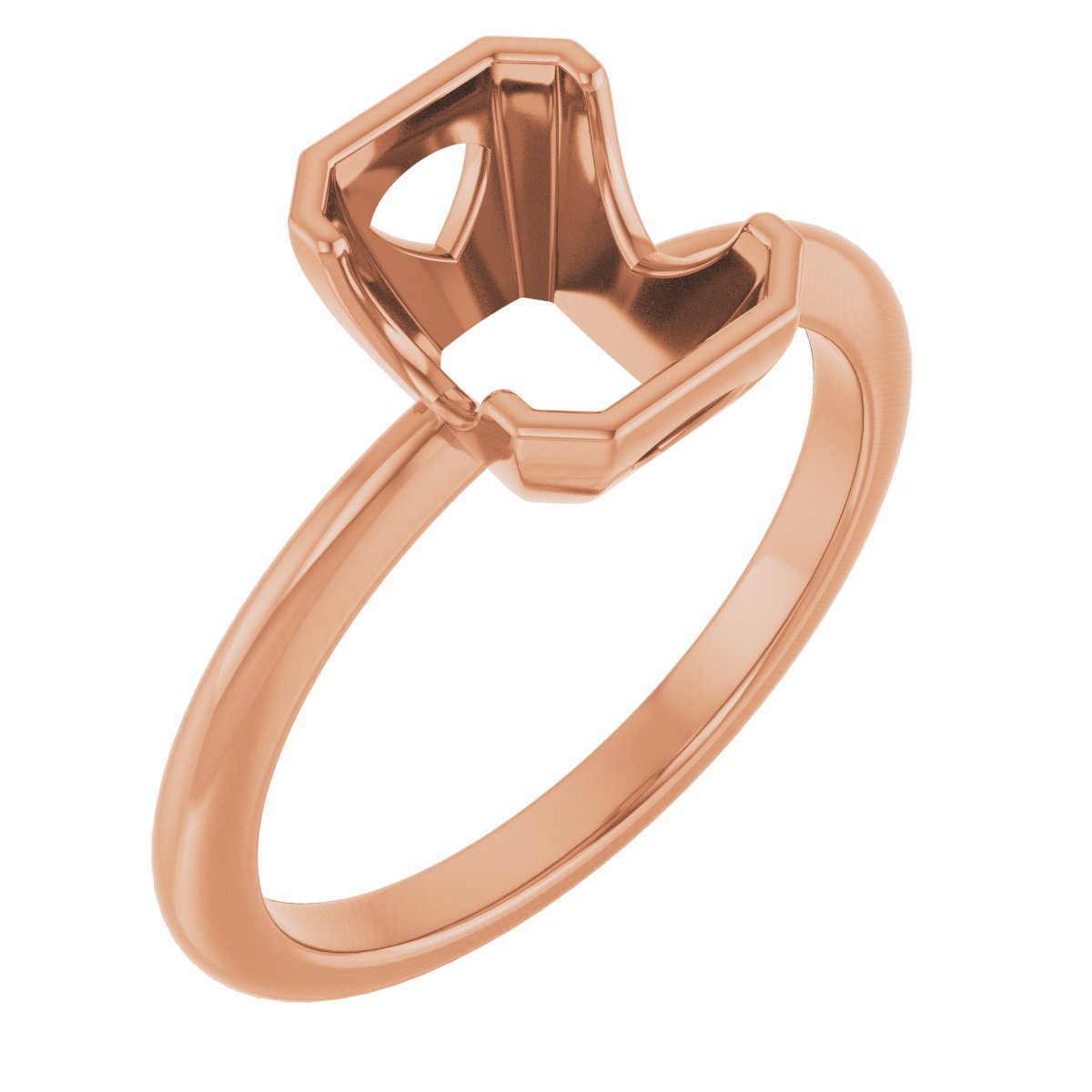 Half-Bezel Engagement Ring