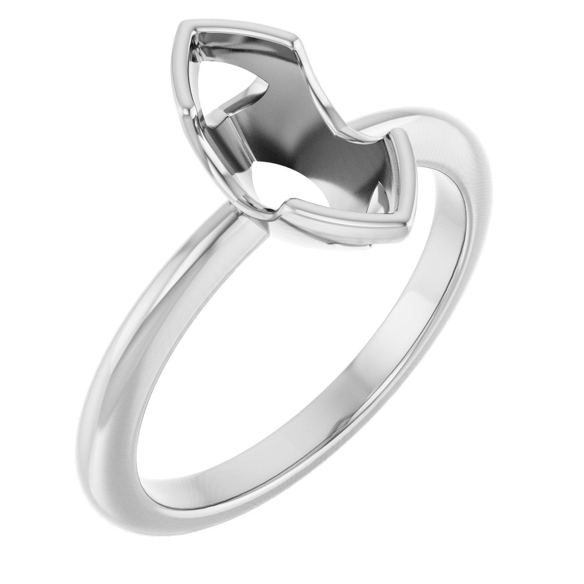 Half-Bezel Engagement Ring