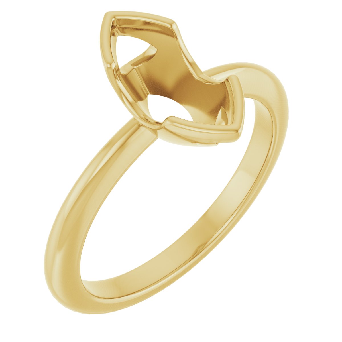 Half-Bezel Engagement Ring