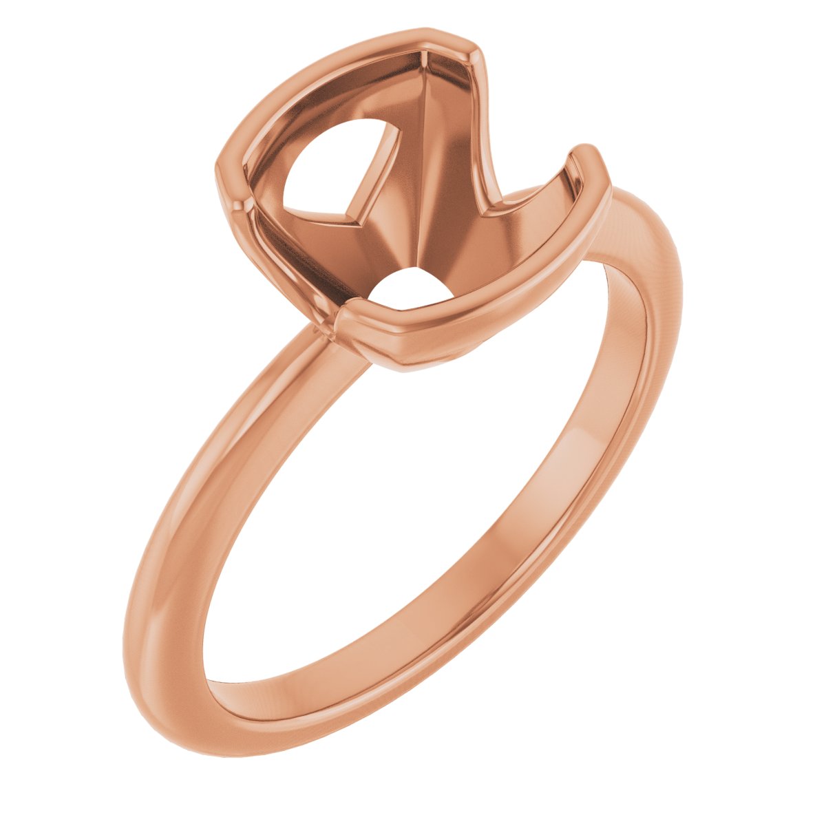 Half-Bezel Engagement Ring