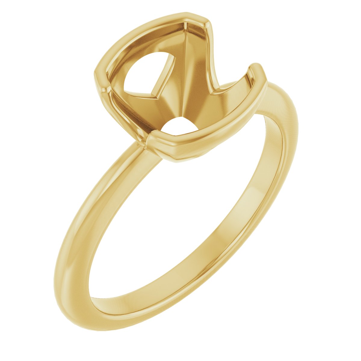 Half-Bezel Engagement Ring