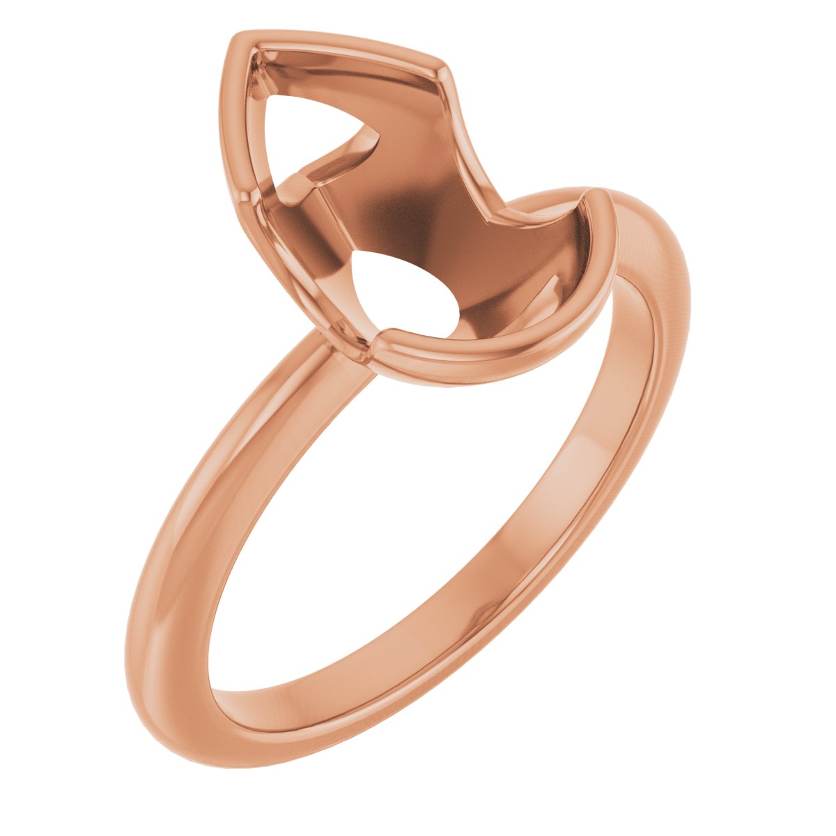 Half-Bezel Engagement Ring