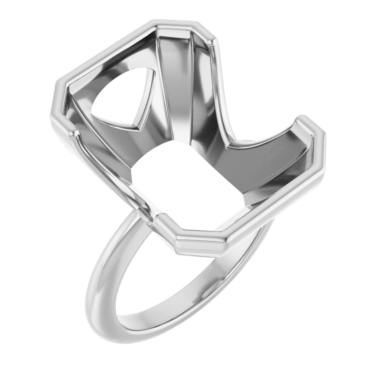 Half-Bezel Engagement Ring
