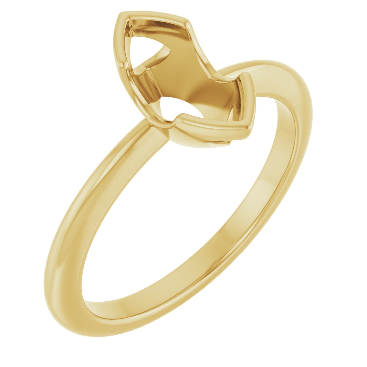 Half-Bezel Engagement Ring
