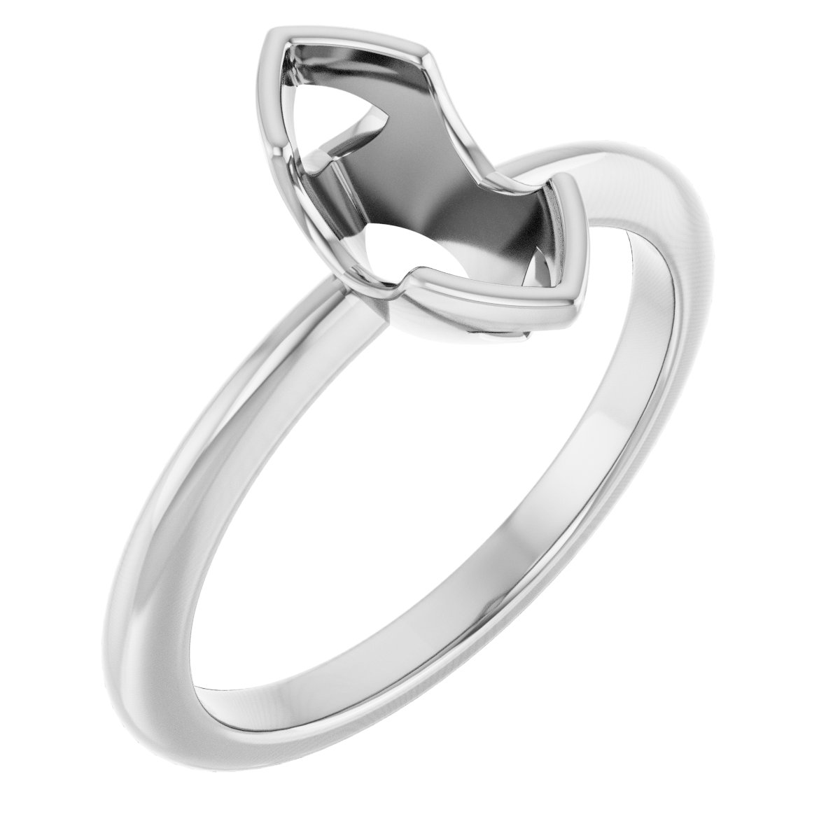 Half-Bezel Engagement Ring