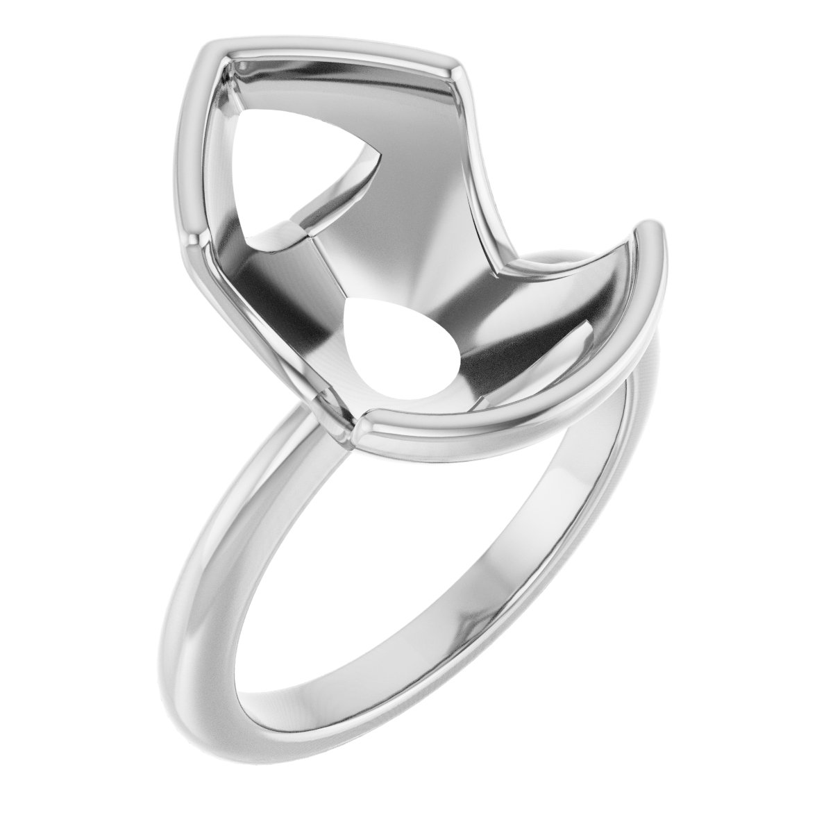 Half-Bezel Engagement Ring