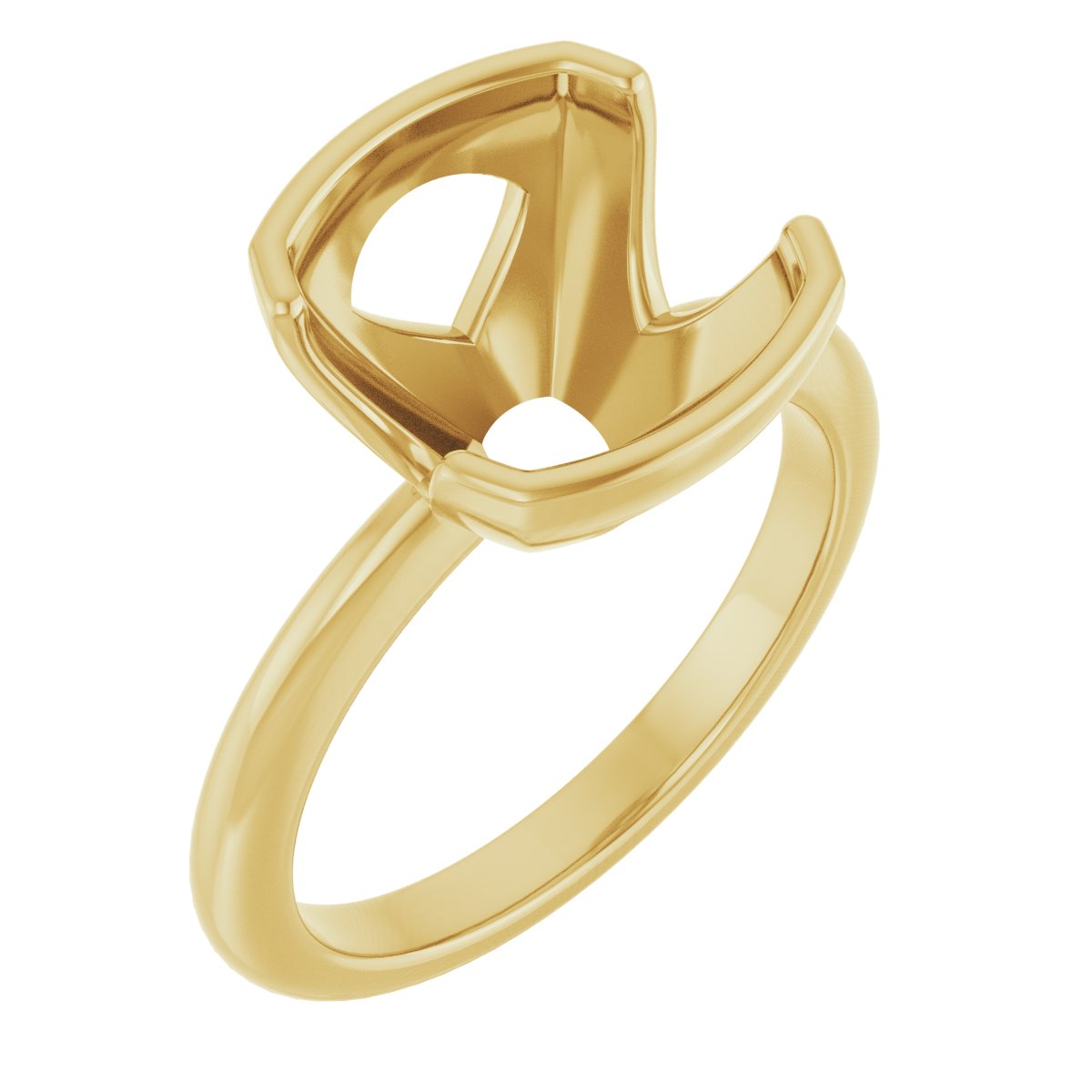 Half-Bezel Engagement Ring