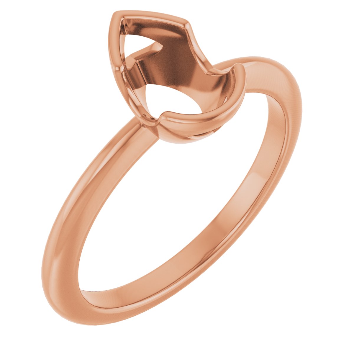Half-Bezel Engagement Ring