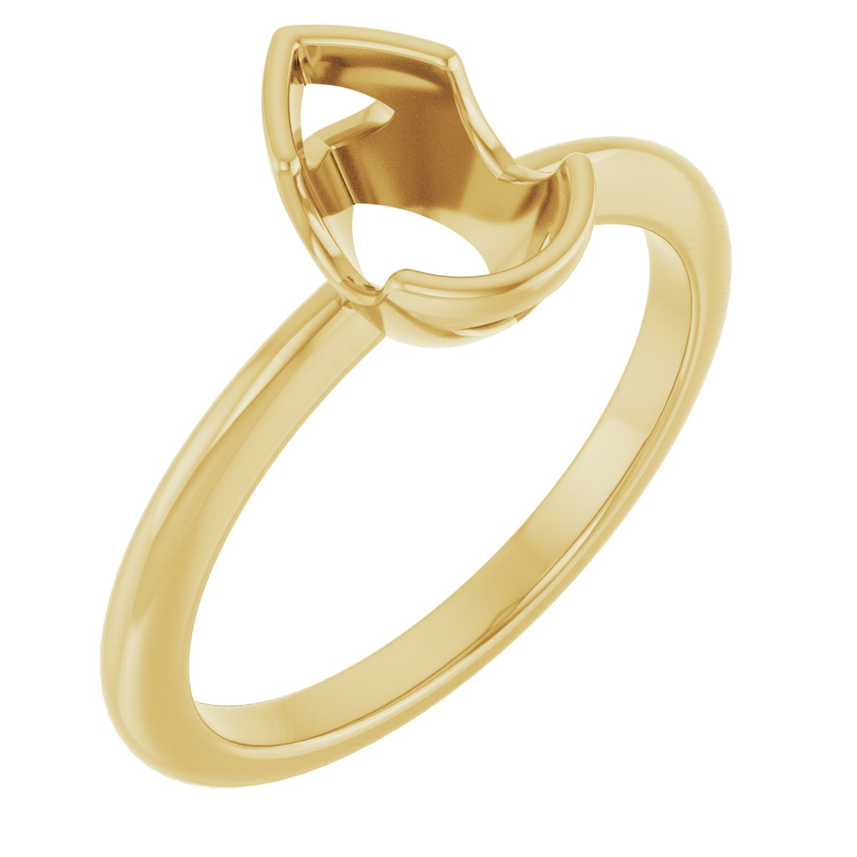 Half-Bezel Engagement Ring
