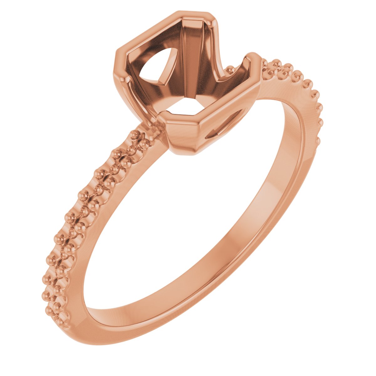 Half-Bezel Engagement Ring