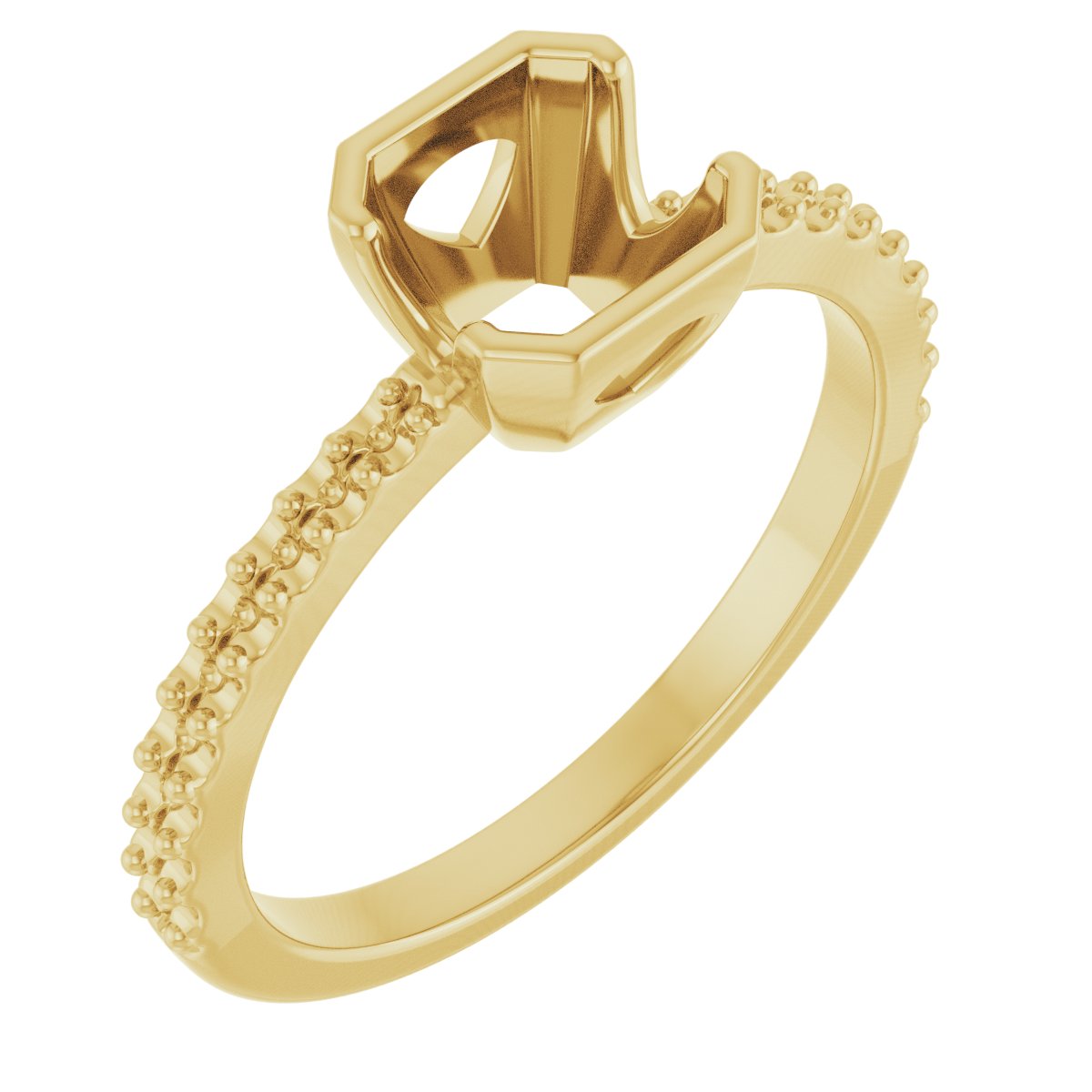 Half-Bezel Engagement Ring