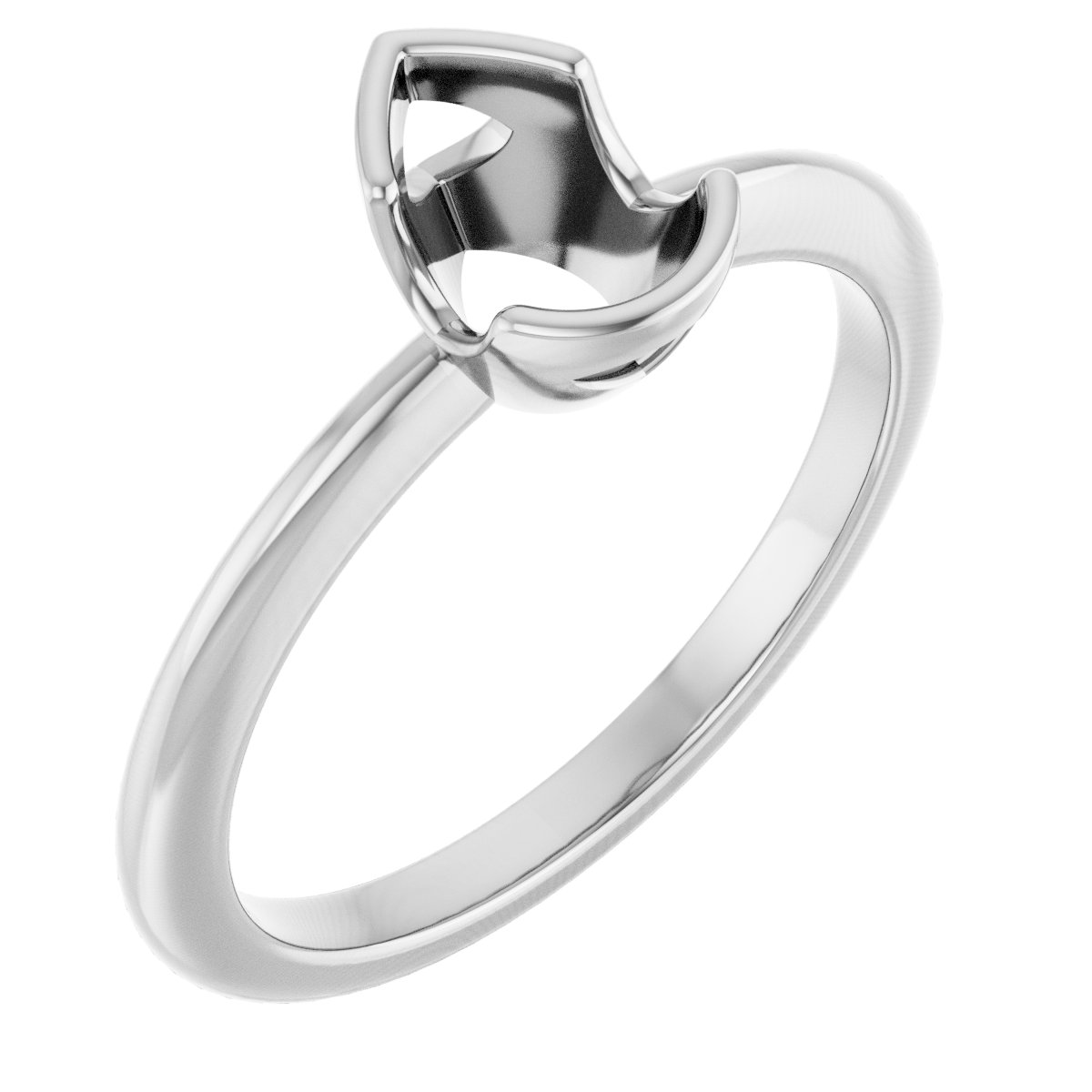 Half-Bezel Engagement Ring