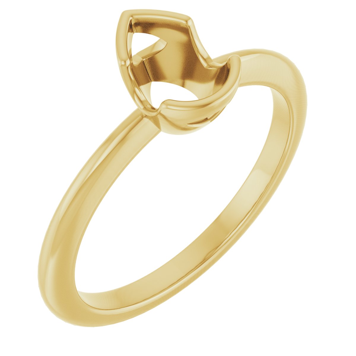 Half-Bezel Engagement Ring