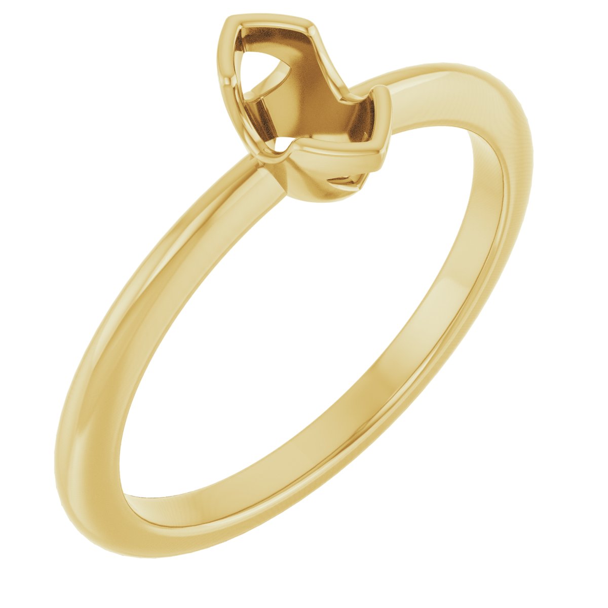 Half-Bezel Engagement Ring