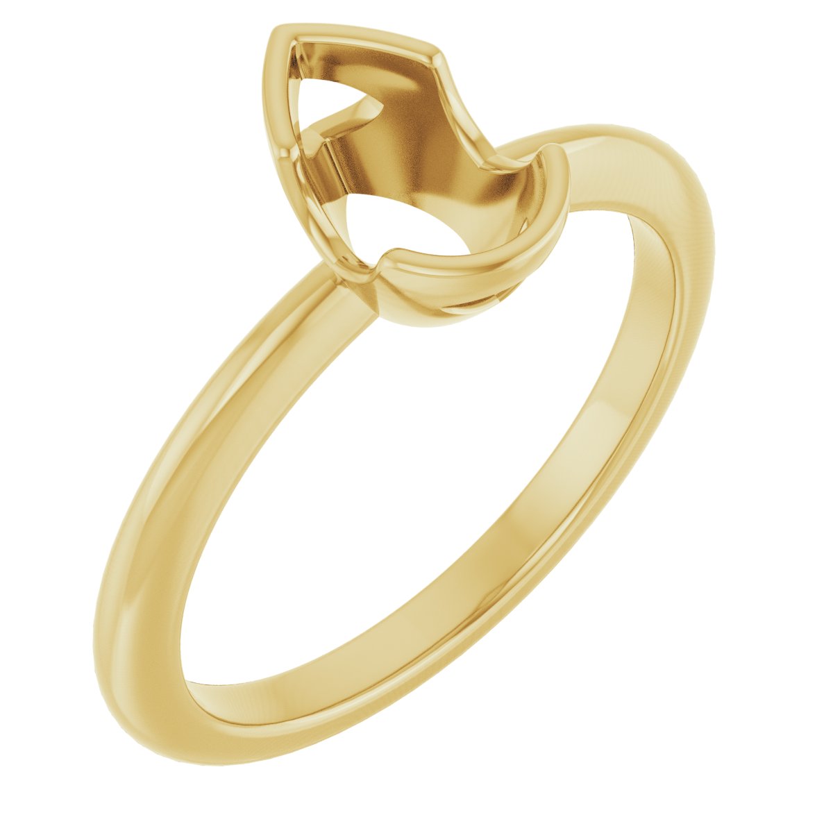 Half-Bezel Engagement Ring