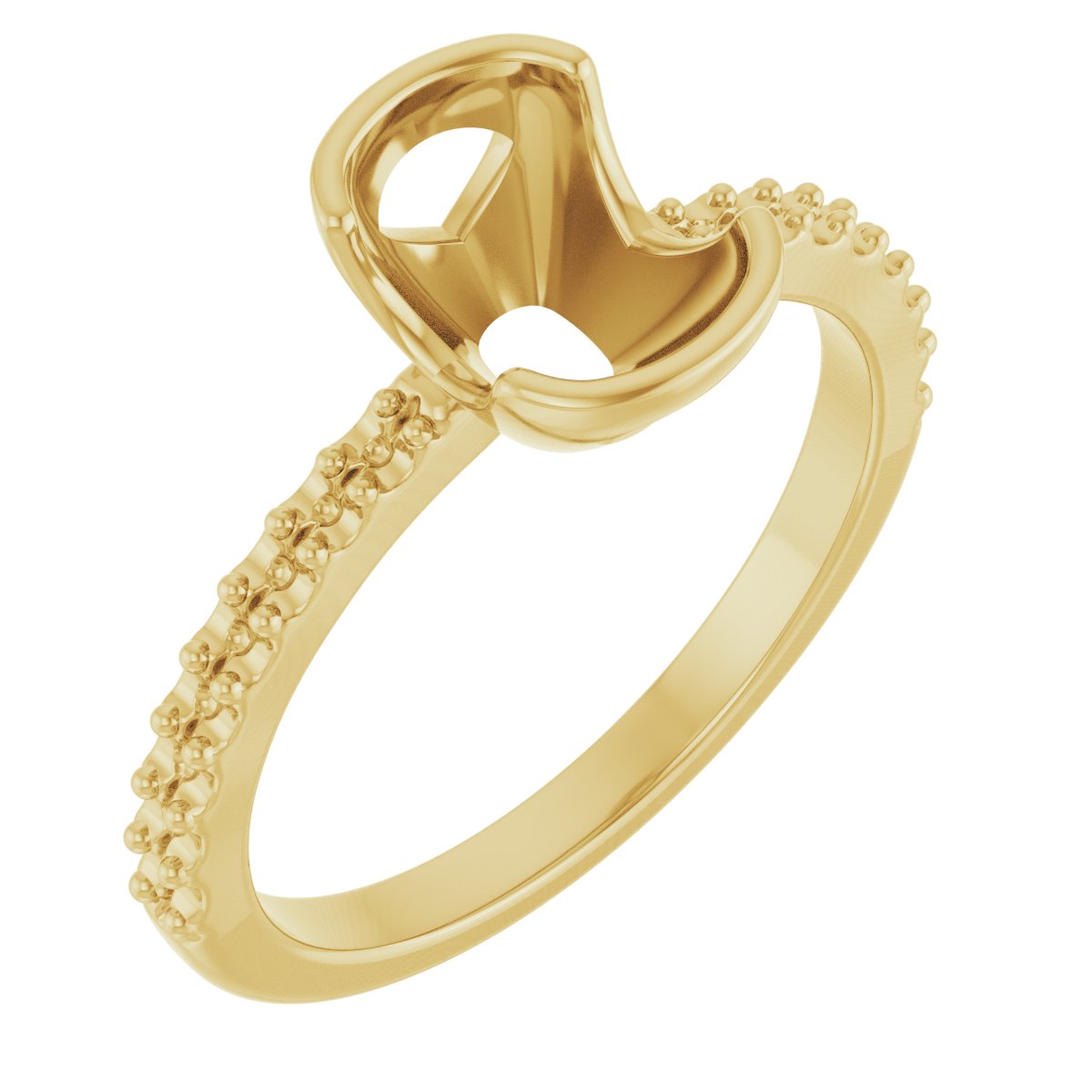 Half-Bezel Engagement Ring