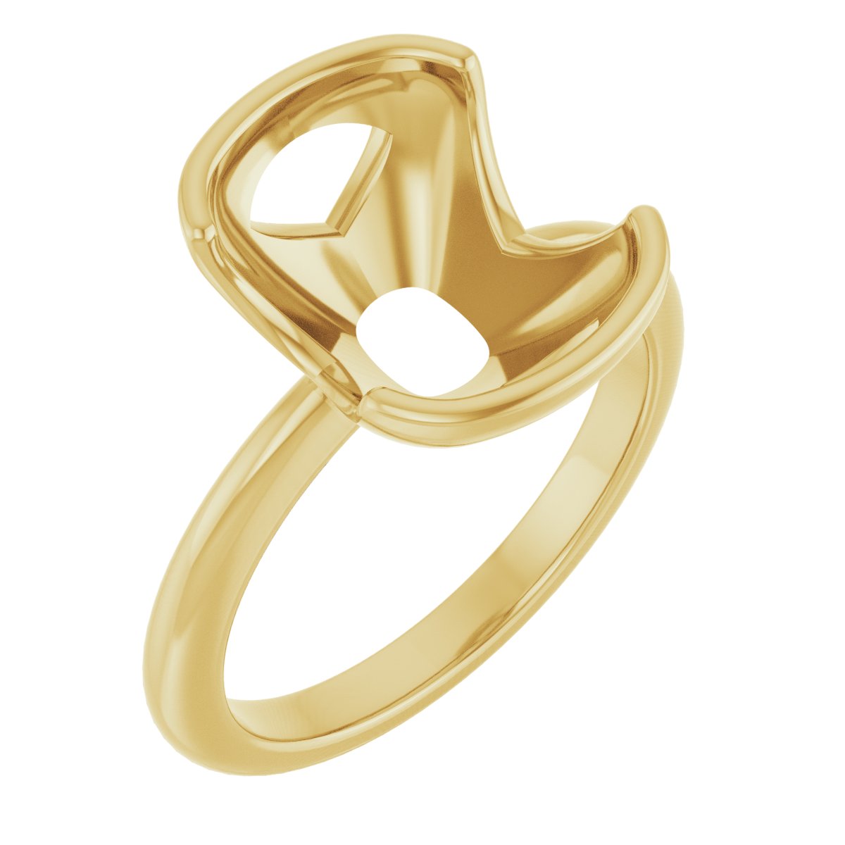 Half-Bezel Engagement Ring