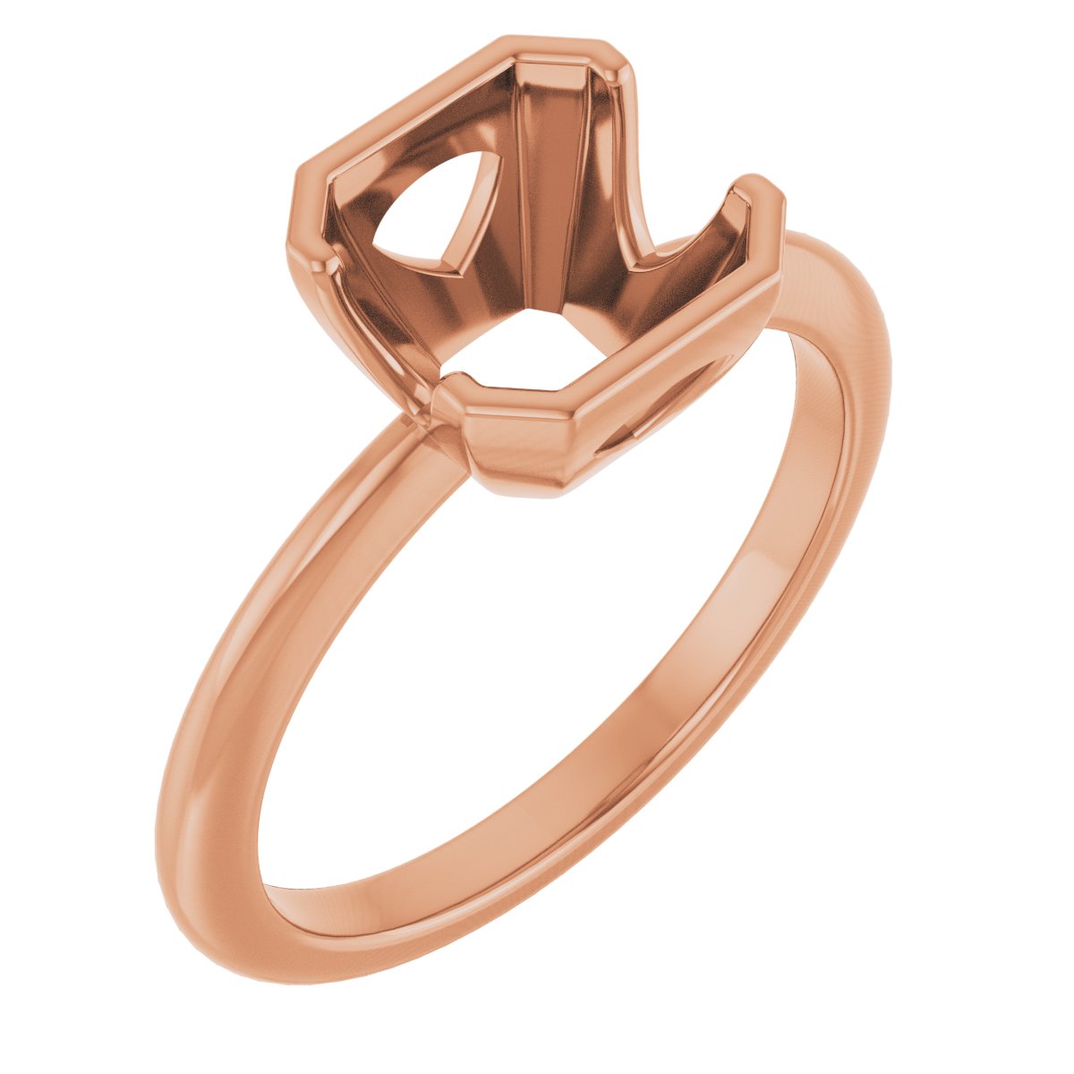 Half-Bezel Engagement Ring
