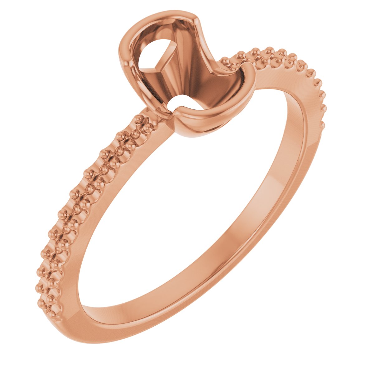 Half-Bezel Engagement Ring